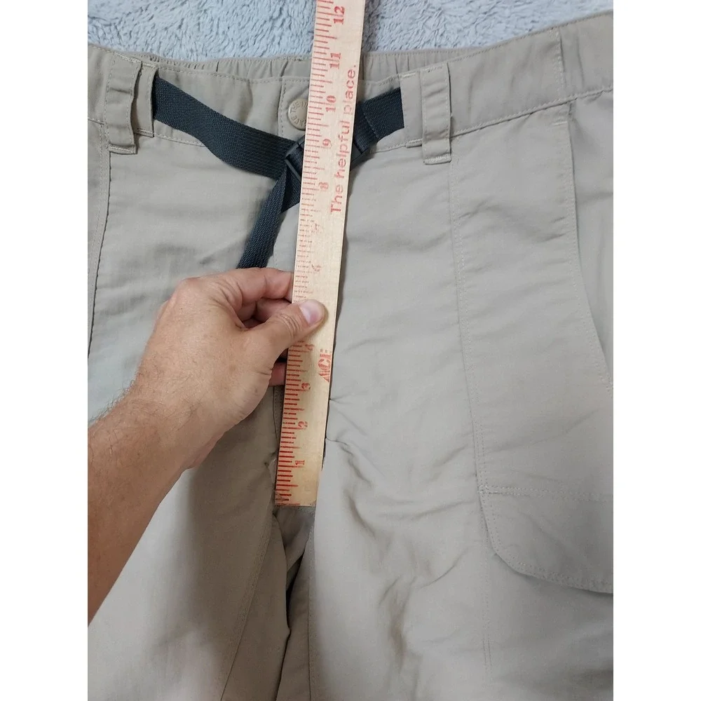The North Face Pants Mens Medium Convertible Hiking Cargo Tan Cargo Belted Hike